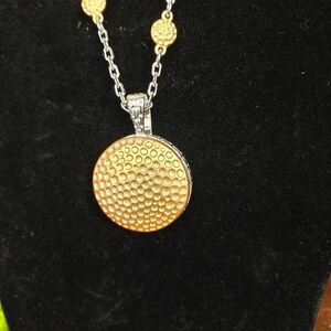 Gold and Silver Pendant Necklace